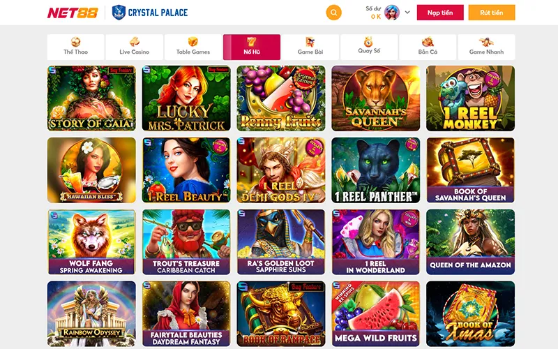 Giao diện sảnh game Pragmatic với nhiều trò nổ hũ