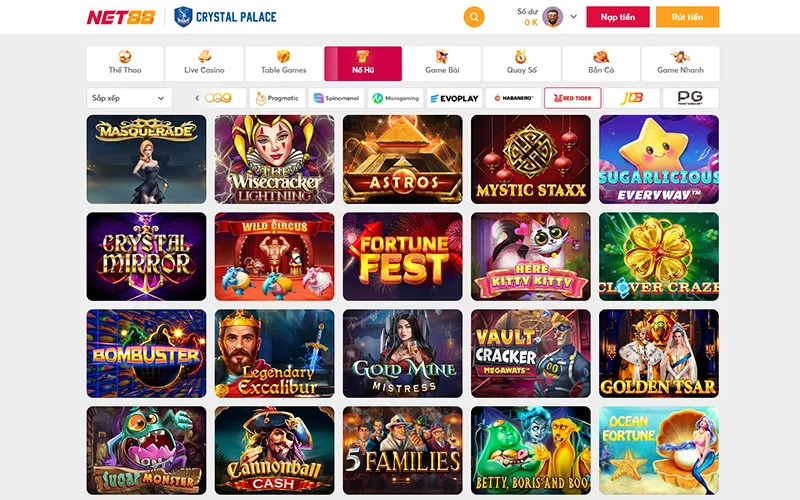 Trải nghiệm sảnh game Red Tiger tại Net88 với Jackpot siêu hấp dẫn