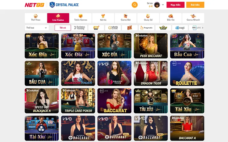 Sảnh WM Casino là điểm đến lý tưởng cho những ai yêu thích casino trực tuyến